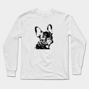 Cute French Bulldog Pen and Ink Art Long Sleeve T-Shirt